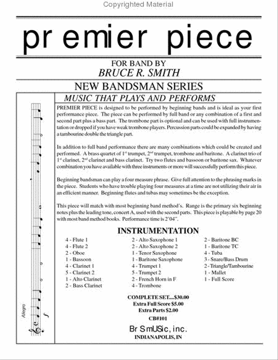 Premier Piece Premier Piece Concert Band scores gallery preview page 2
