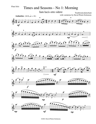 Times and Seasons for flute solo (all 4 pieces)