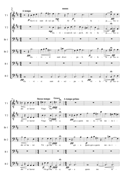 Alleluia. Surrexit Dominus vere - Easter motet for Male choir a cappella image number null