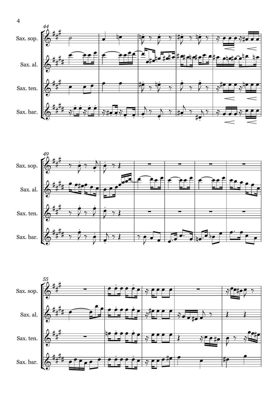 Doce de Coco Woodwind Quartet scores gallery preview page 4