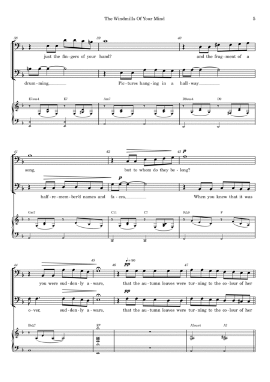 The Windmills Of Your Mind TB scores gallery preview page 5
