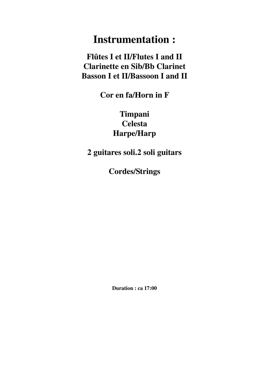 Germaine Tailleferre: Concerto for two guitars and orchestra, reduction for two guitars and piano Classical Guitar scores gallery preview page 3