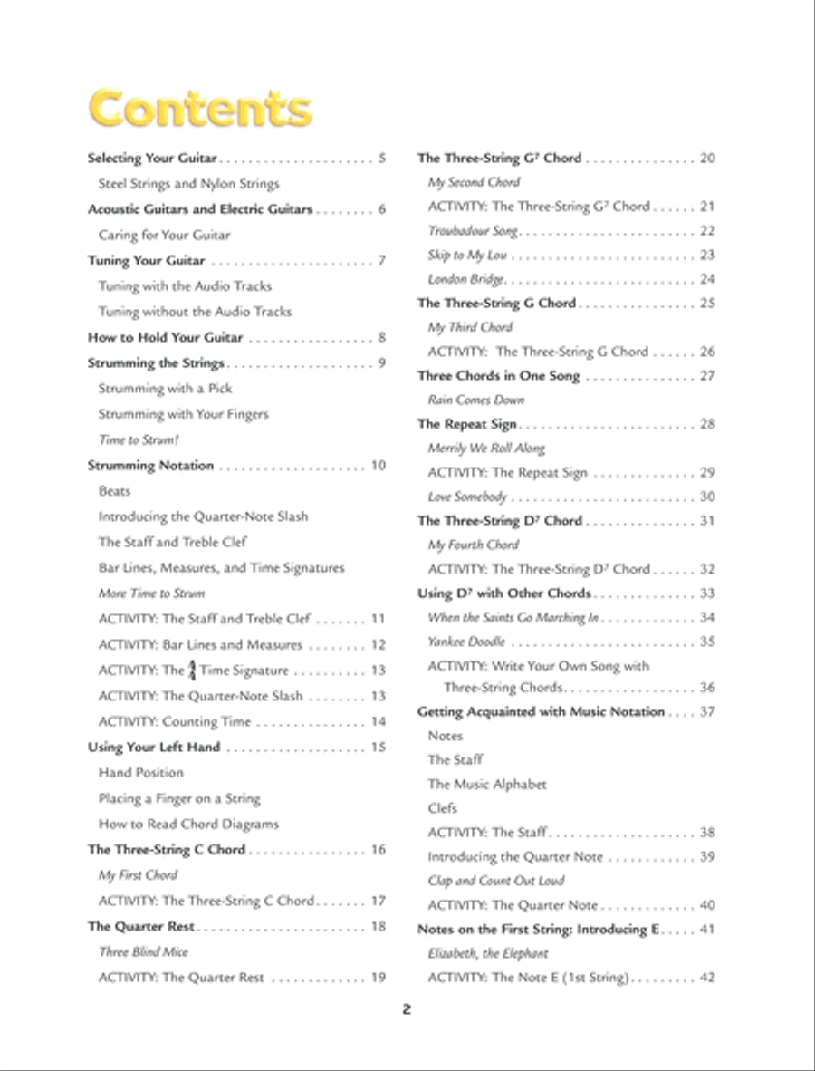 Alfred's Kid's Guitar Course Complete Easy Guitar scores gallery preview page 2