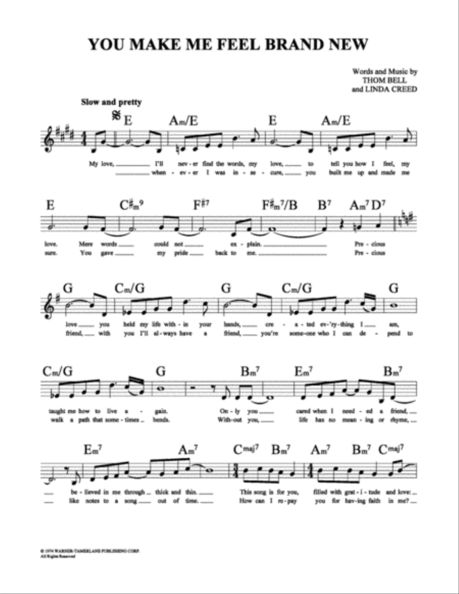 You Make Me Feel Brand New School and Community scores gallery preview page 2