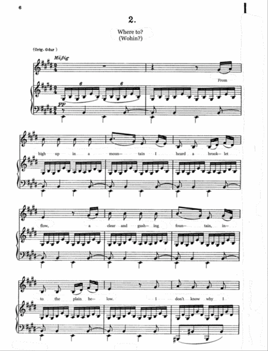 The Lovely Miller Maid (Die schöne Müllerin) English version (Low Voice) Low Voice scores gallery preview page 3