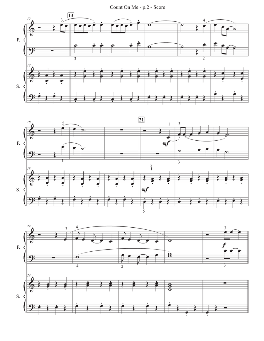 Count On Me Piano scores gallery preview page 3