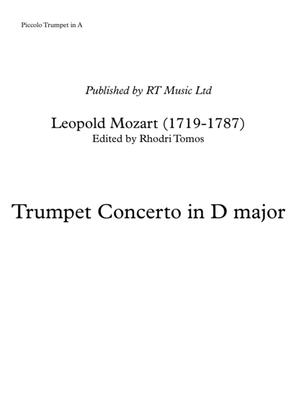 Book cover for Leopold Mozart - Trumpet Concerto in D major - solo parts