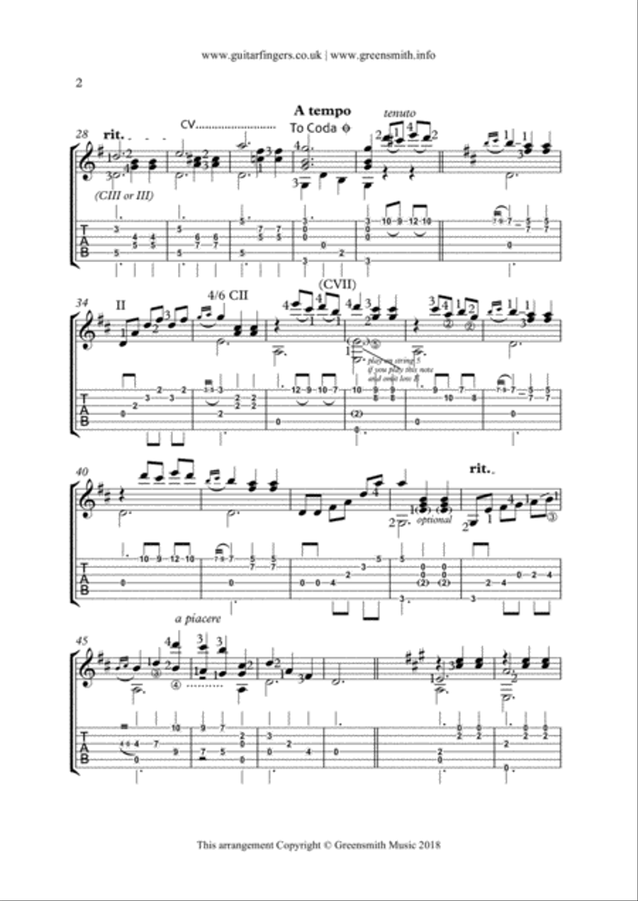 Grand Vals Franciso Tarrega for easy intermediate guitar Classical Guitar scores gallery preview page 4