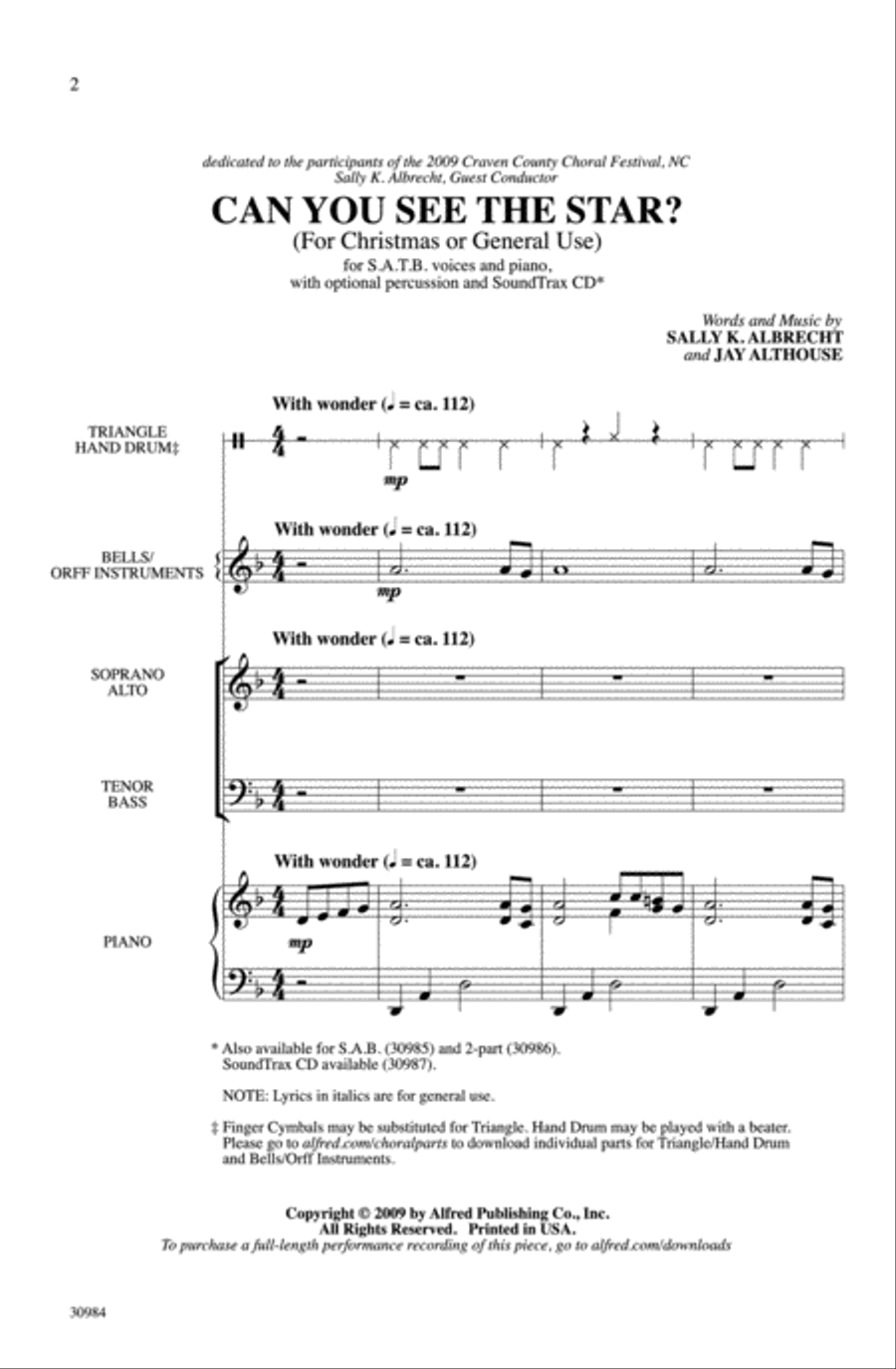 Can You See the Star? Can You See the Star? 4-Part scores gallery preview page 2