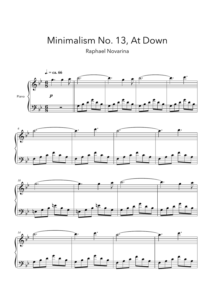 Minimal Piano No. 13 Piano Method scores gallery preview page 1