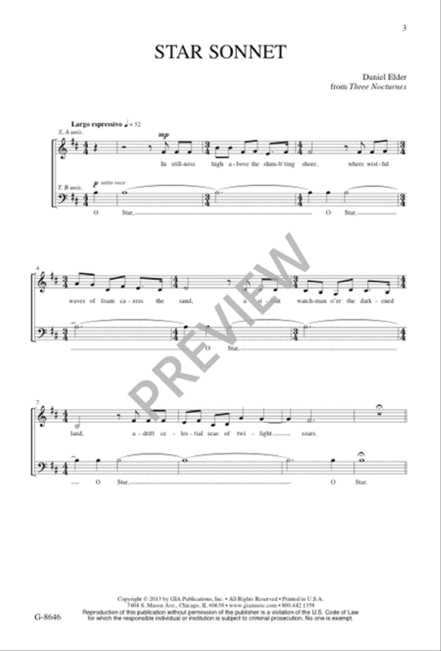 Star Sonnet Divisi scores gallery preview page 3