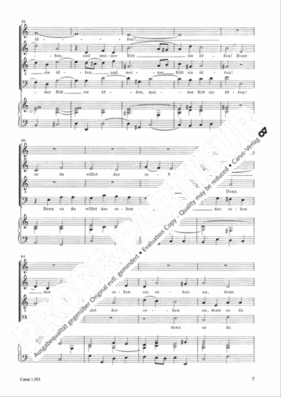 In deepest need I cry to you (Aus tiefer Not schrei ich zu dir) 4-Part scores gallery preview page 7
