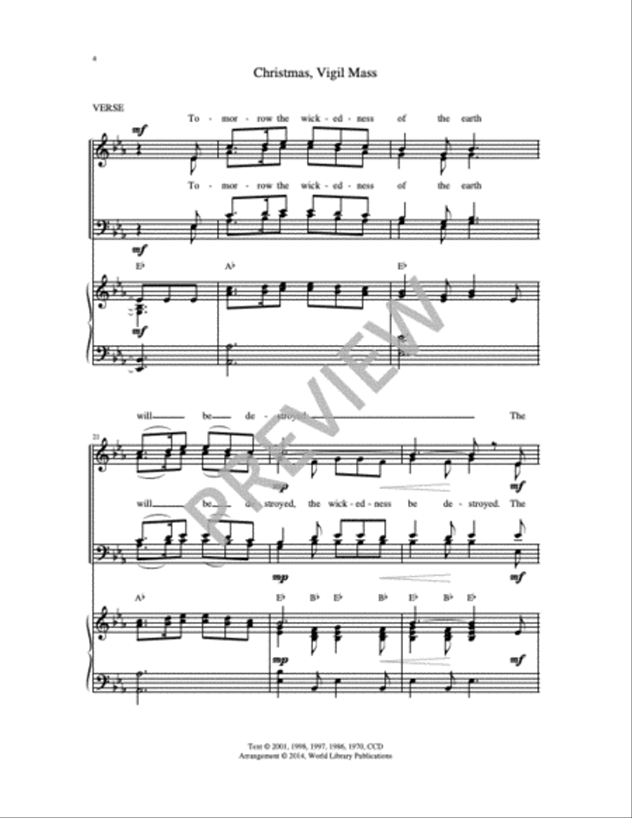 Christmas Gospel Acclamations on Gesù Bambino 4-Part scores gallery preview page 21