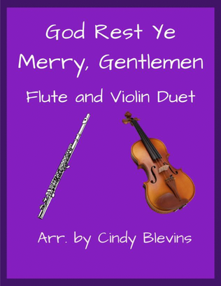 Book cover for God Rest Ye Merry, Gentlemen, for Flute and Violin
