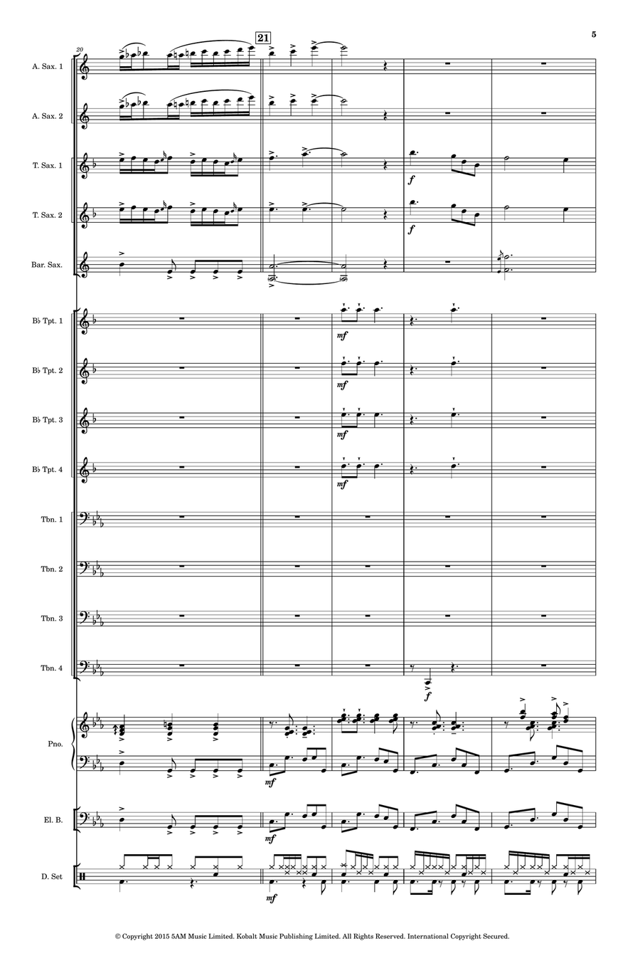 Overture Jazz Ensemble scores gallery preview page 5