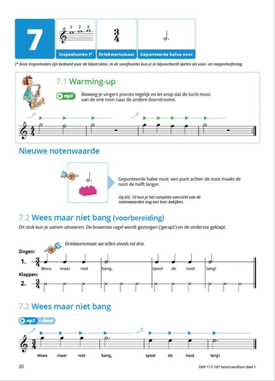 Samen Leren Samenspelen Vlaams Deel 1 Tenor Saxophone scores gallery preview page 7