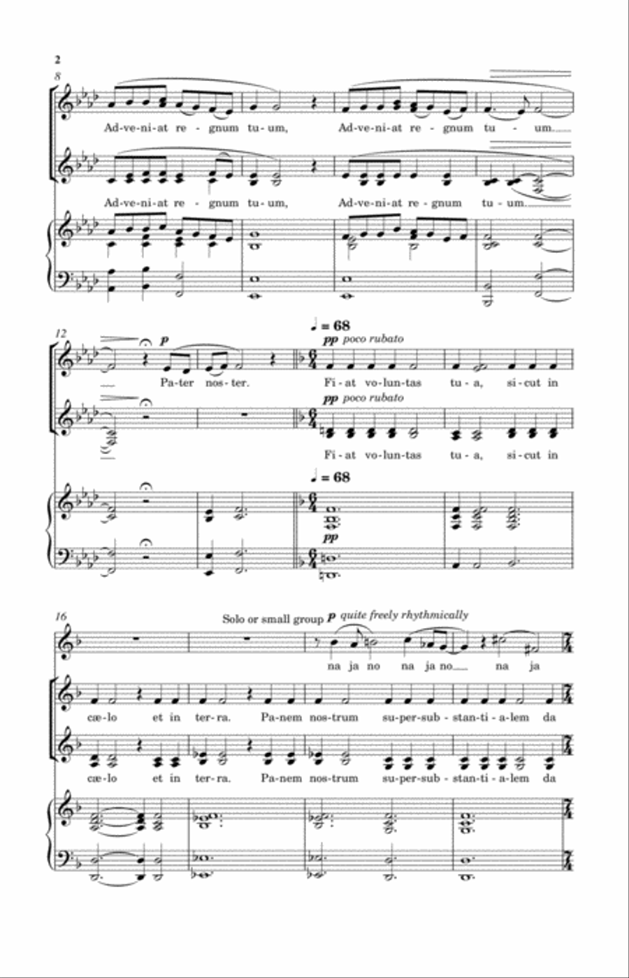 Pater Noster SSA scores gallery preview page 2
