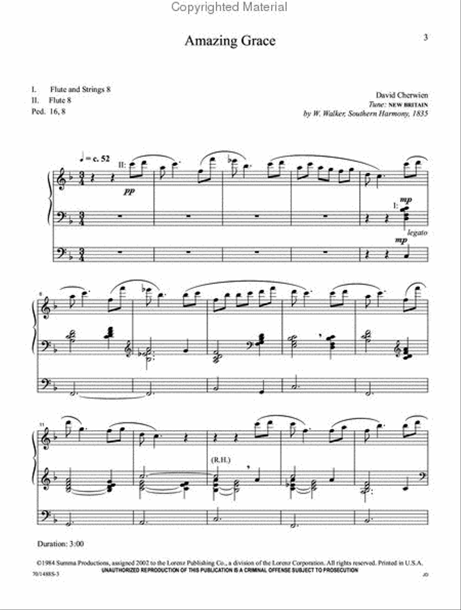 The David Cherwien Hymn Interpretation Series: Hymns of Serenity Organ Solo scores gallery preview page 2