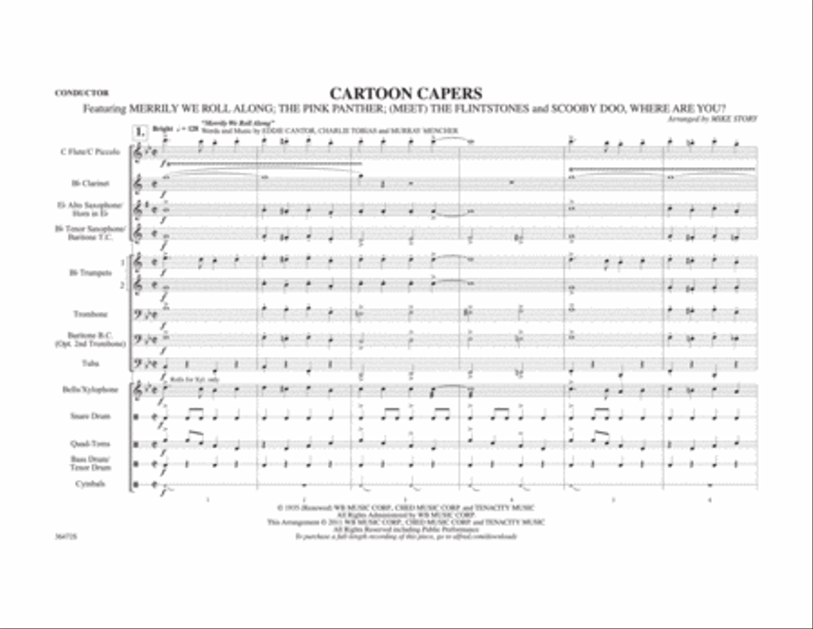 Cartoon Capers Cartoon Capers Marching Band scores gallery preview page 15