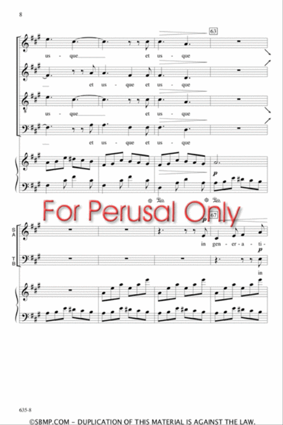 Jubilate Deo - SATB Octavo 4-Part scores gallery preview page 7