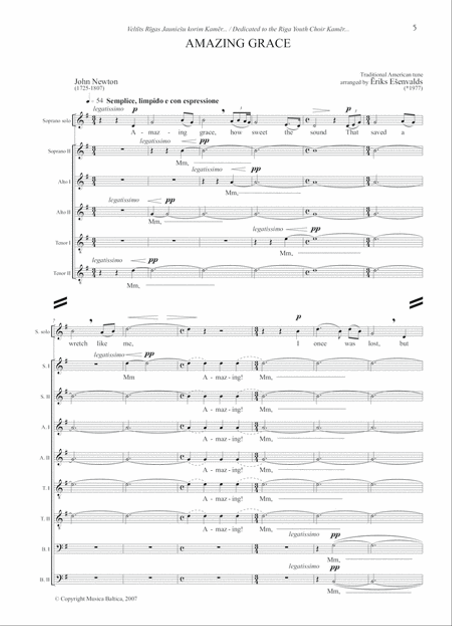 Choral Anthology 2 for Mixed Choir (SATB) 4-Part scores gallery preview page 3
