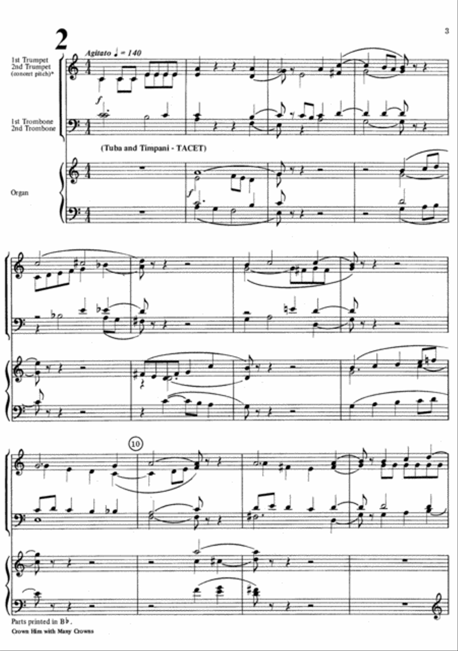 Crown Him with Many Crowns Tuba scores gallery preview page 3