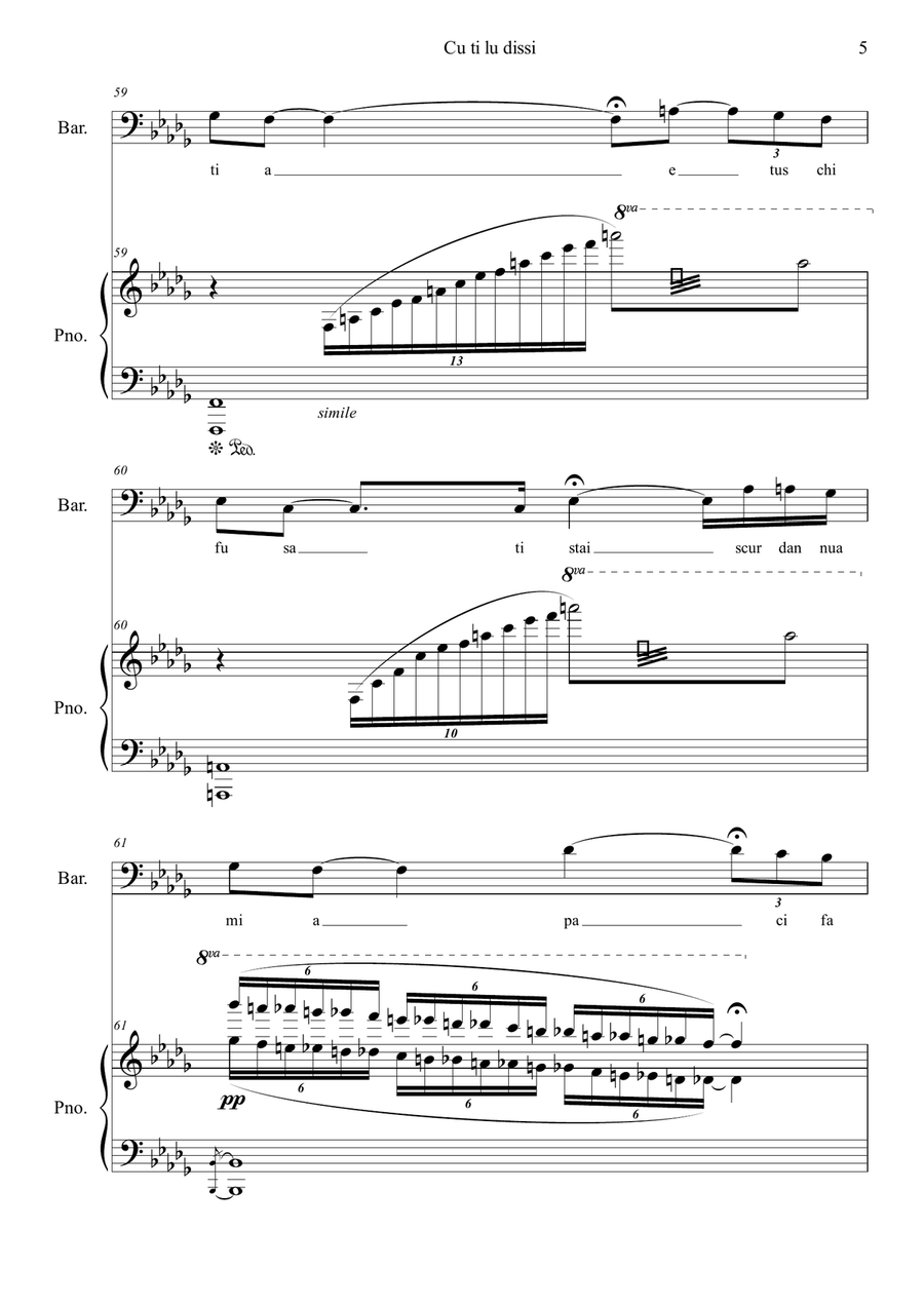 Roberto Alagna - Cu ti lu dissi Baritone Horn TC scores gallery preview page 5