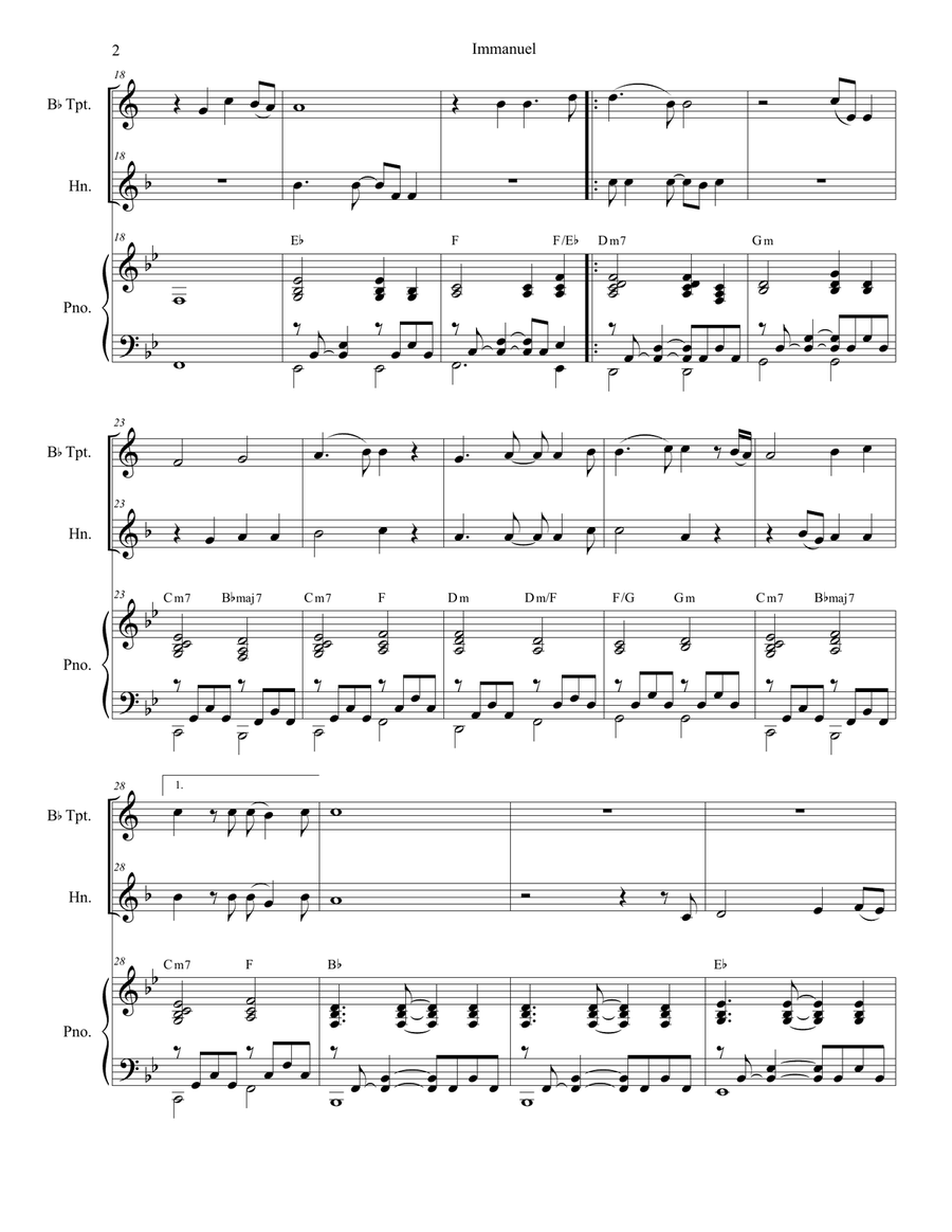 Immanuel Immanuel Brass Duet scores gallery preview page 2
