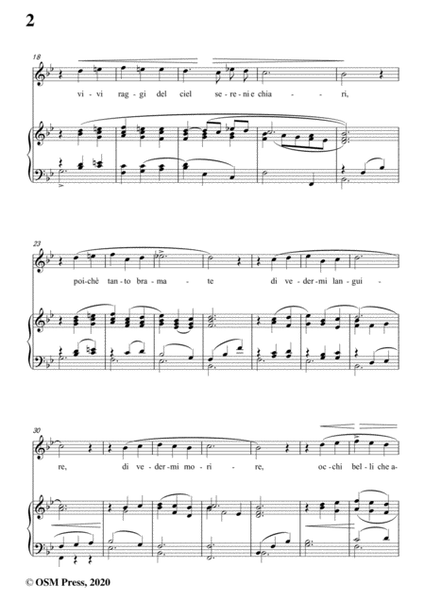 Nameless-O Leggiadri occchi belli,in B flat Major,for Voice&Piano image number null