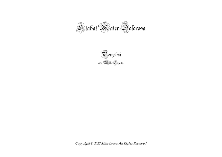 Brass Septet - Stabat Mater (Pergolesi) Small Ensemble scores gallery preview page 1