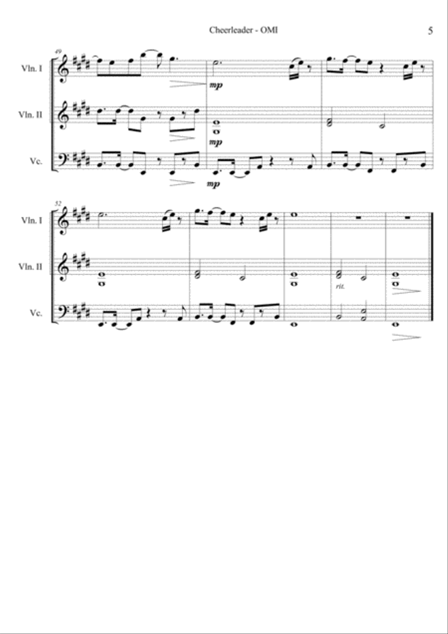 Cheerleader Cheerleader String Trio scores gallery preview page 5