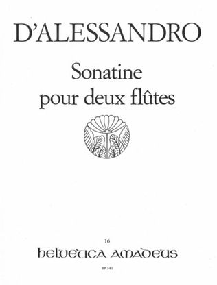 Book cover for Sonatina for two flutes op. 77