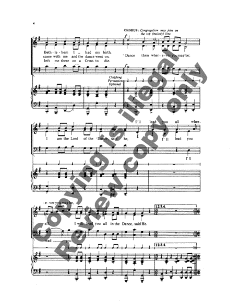 Lord of the Dance 3-Part scores gallery preview page 4