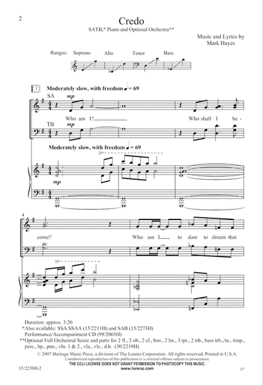 Credo Credo 4-Part scores gallery preview page 3