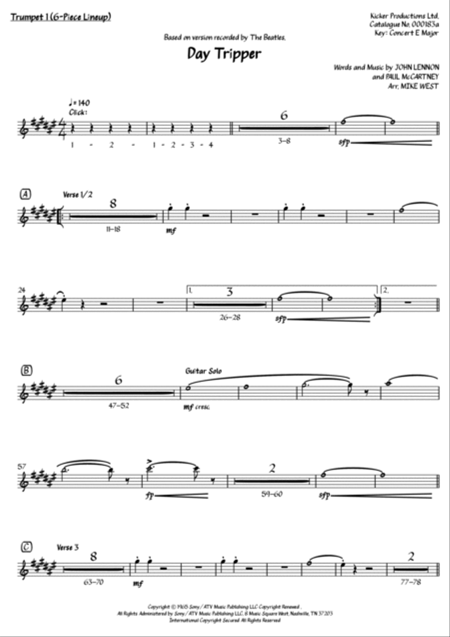 Day Tripper Small Ensemble scores gallery preview page 2