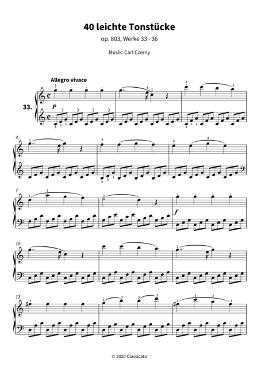 40 leichte Tonstucke 40 leichte Tonstucke Piano scores gallery preview page 3