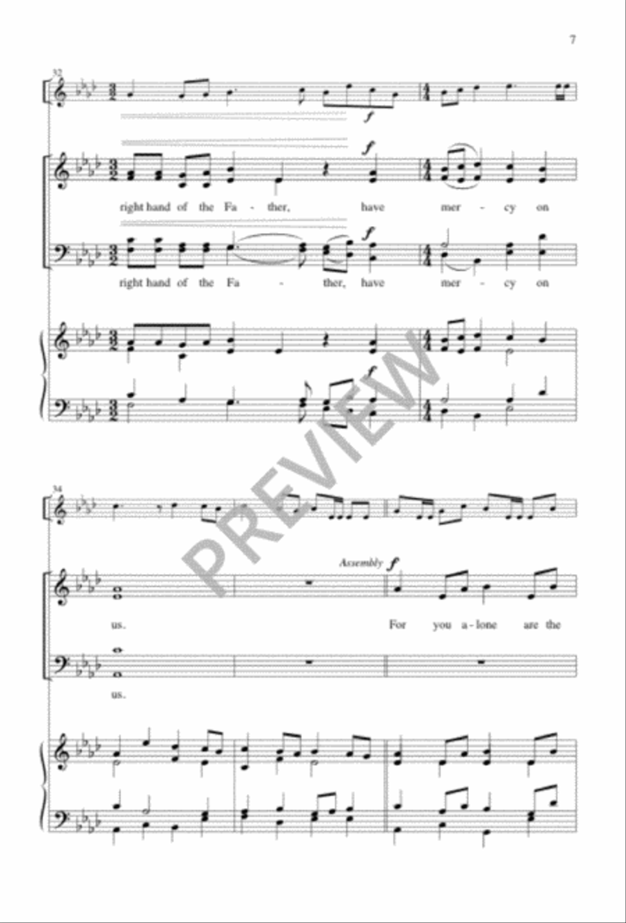 Holy Name of Jesus Glory to God 4-Part scores gallery preview page 6