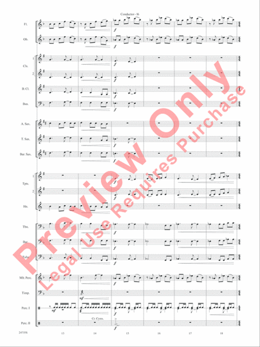 River Valley Legacy (I. River Echoes, II. Railroads, III. Machines, IV. Traditions) Concert Band scores gallery preview page 19