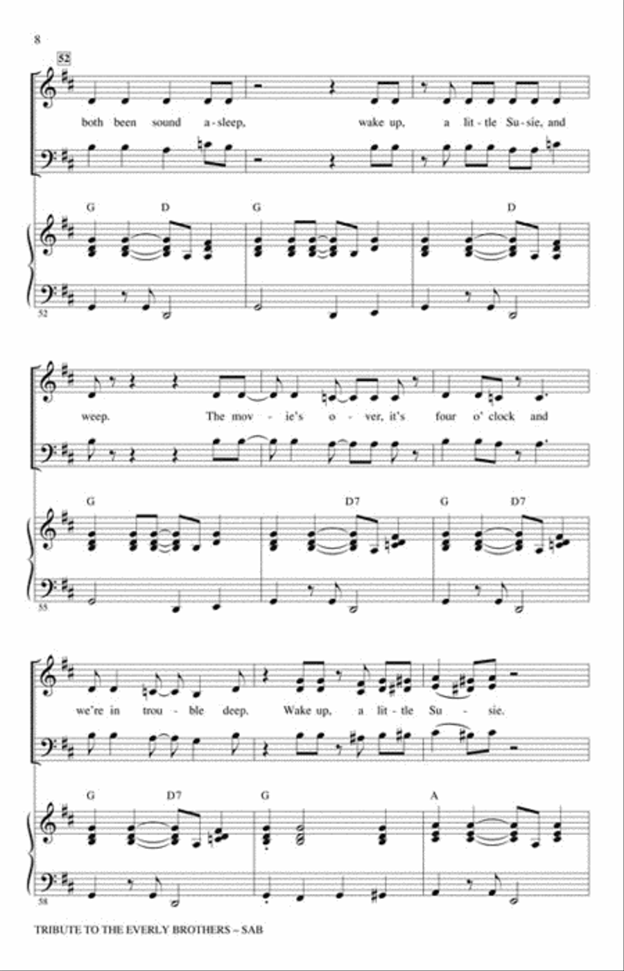 Tribute to the Everly Brothers 3-Part scores gallery preview page 5