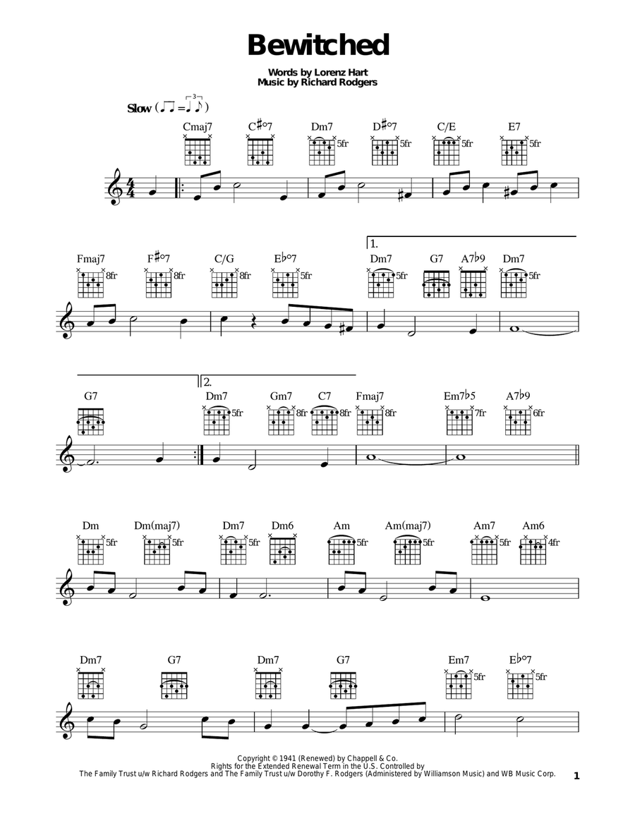 Bewitched Bewitched Electric Guitar scores gallery preview page 1