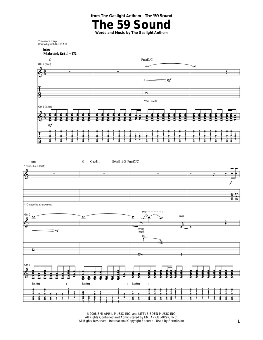 The 59 Sound Acoustic Guitar scores gallery preview page 1