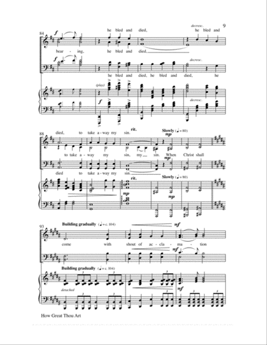 How Great Thou Art How Great Thou Art 4-Part scores gallery preview page 10