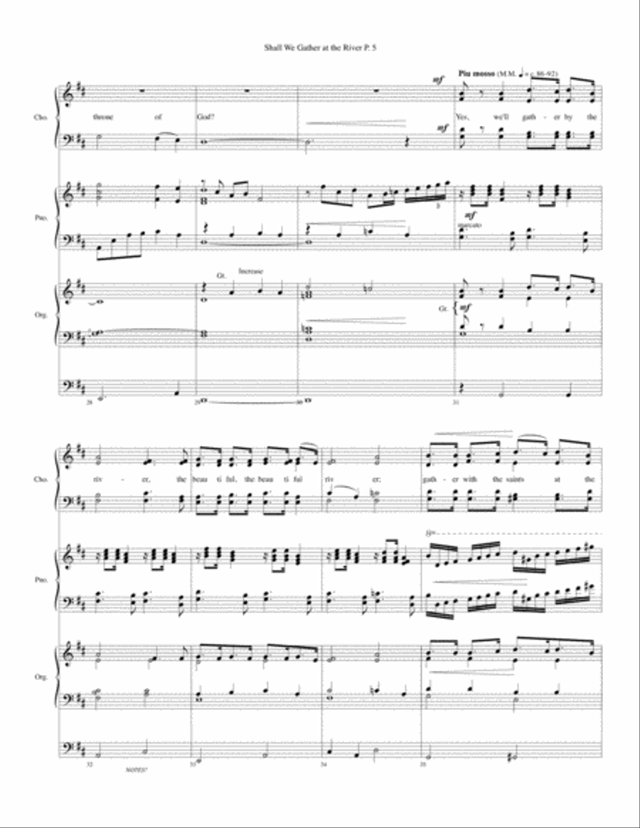 Shall We Gather at the River--Octavo Choir scores gallery preview page 6