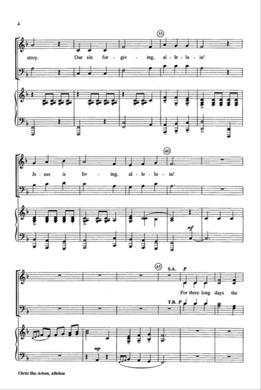 Christ Has Arisen, Alleluia 4-Part scores gallery preview page 4