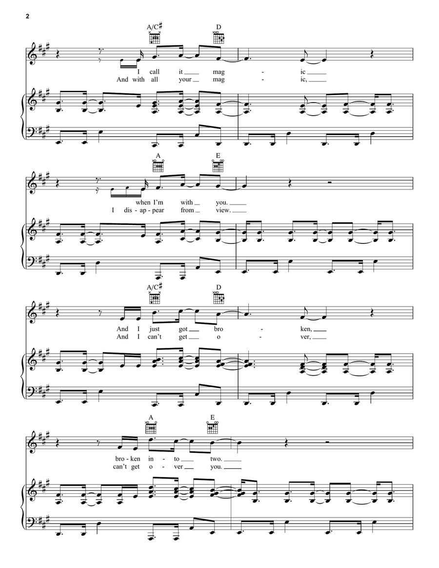 Magic Magic Acoustic Guitar scores gallery preview page 2