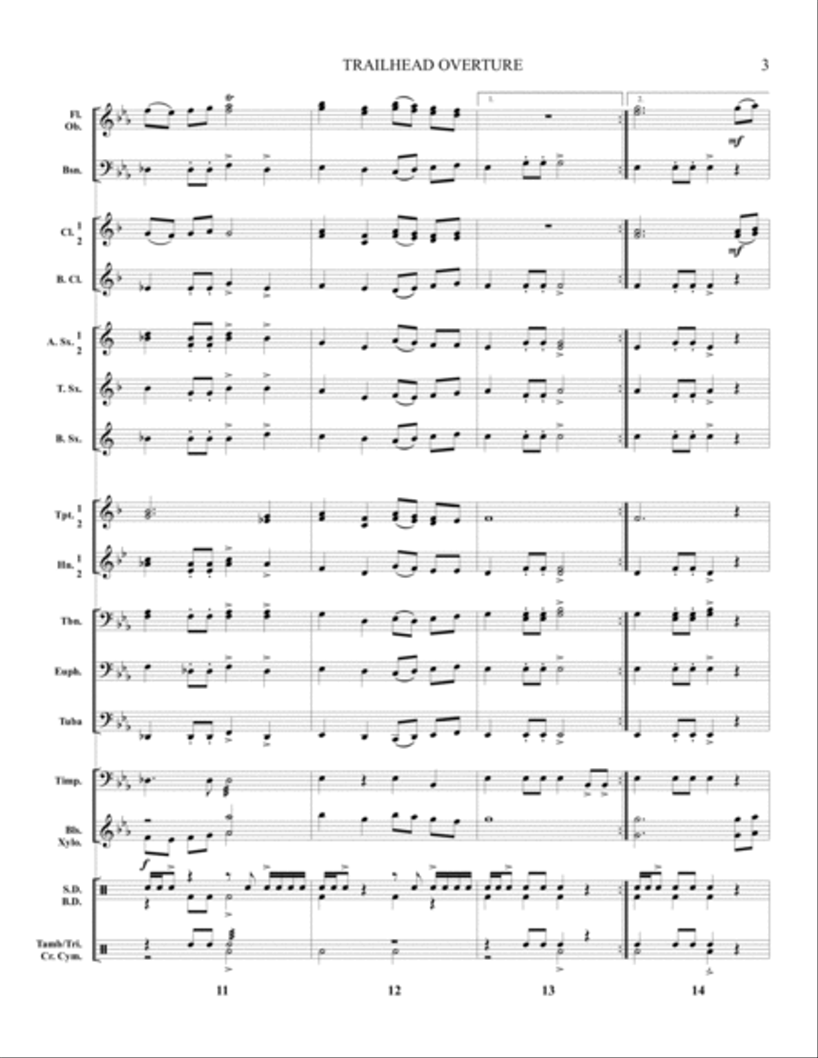 Trailhead Overture Concert Band scores gallery preview page 5