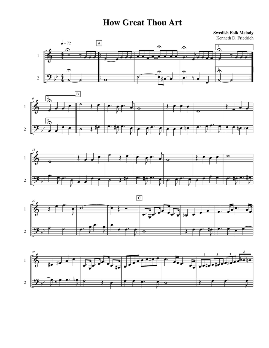 Ten Selected Hymns for the Performing Duet, Vol. 4 - trumpet and trombone (euphonium) Brass Duet scores gallery preview page 3
