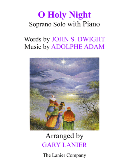 O HOLY NIGHT (Soprano Solo with Piano - Score & Soprano Part included) image number null