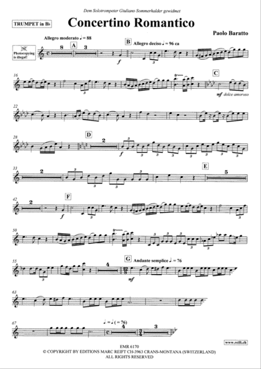 Concertino Romantico Trumpet Solo scores gallery preview page 3