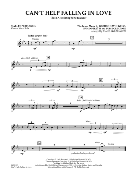 Can't Help Falling In Love (Solo Alto Saxophone Feature) - Mallet Percussion